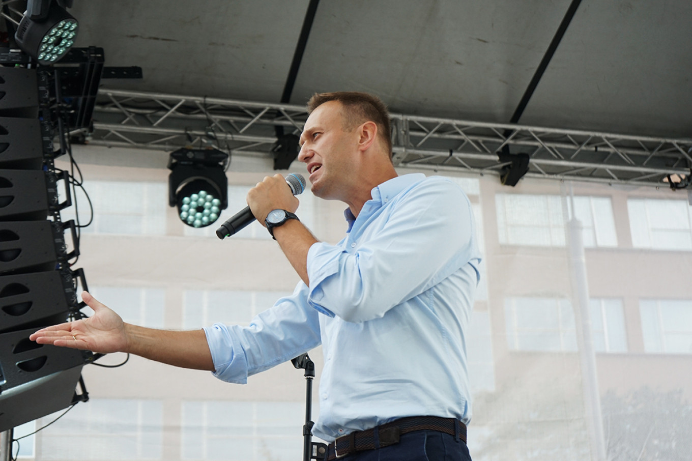 Opposition leader Alexei Navalny called for the demonstrations to continue next weekend. Héloïse Bargain / MT